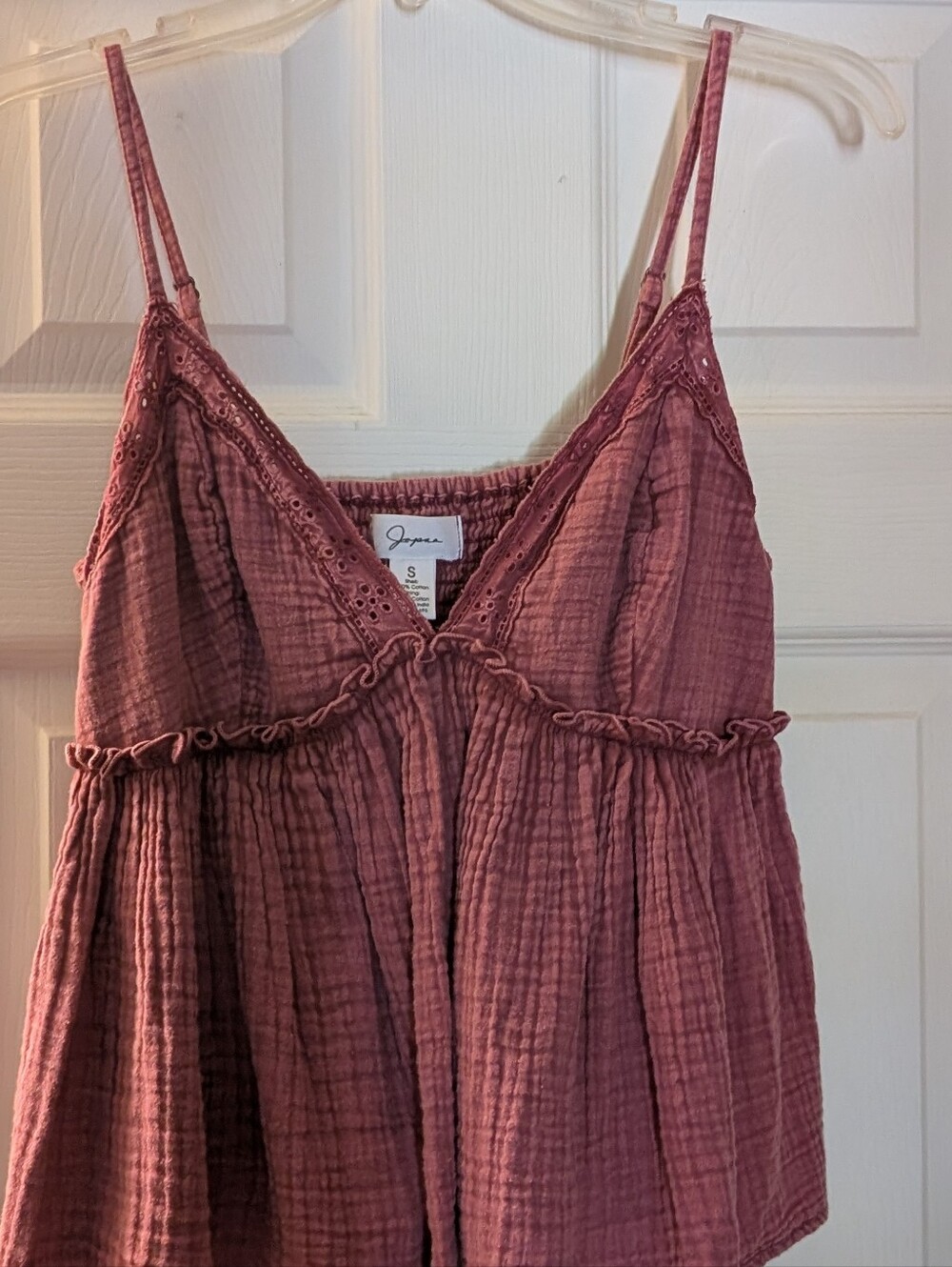 Japna Mauve Pink Gauze Tank Top